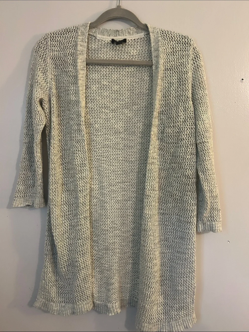 J. Jill Open-Front Knit Cardigan in Cream
